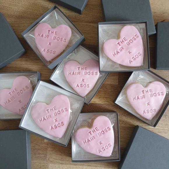 Bespoke fondant biscuits for The Hair Boss x ASOS