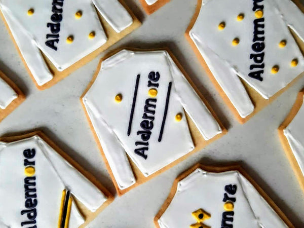HAND ICED Branded BISCUITS from The Biskery - jockey shaped branded biscuits 