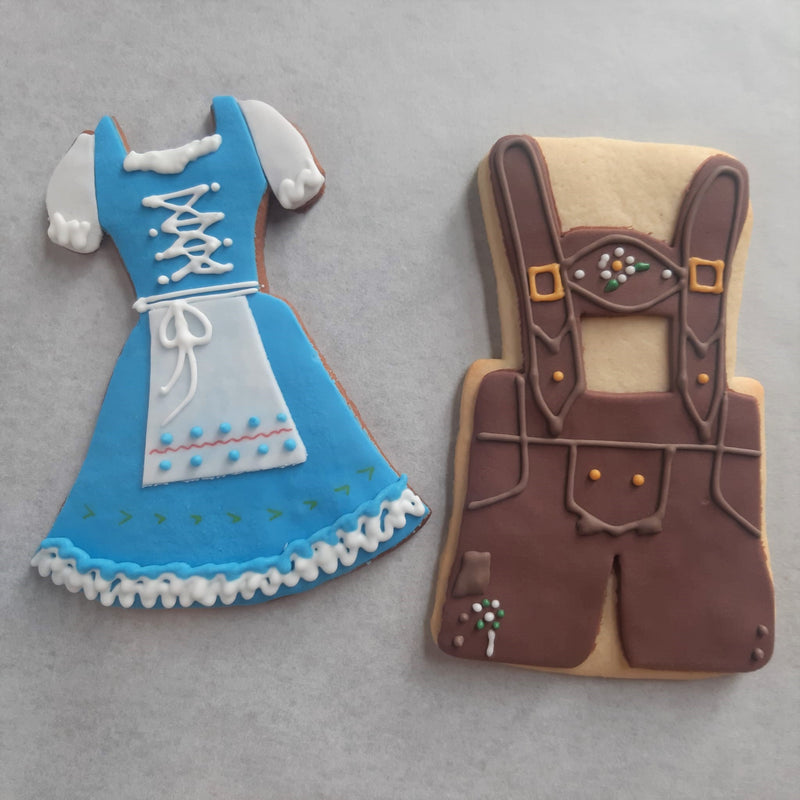 Hand-iced lederhosen biscuits
