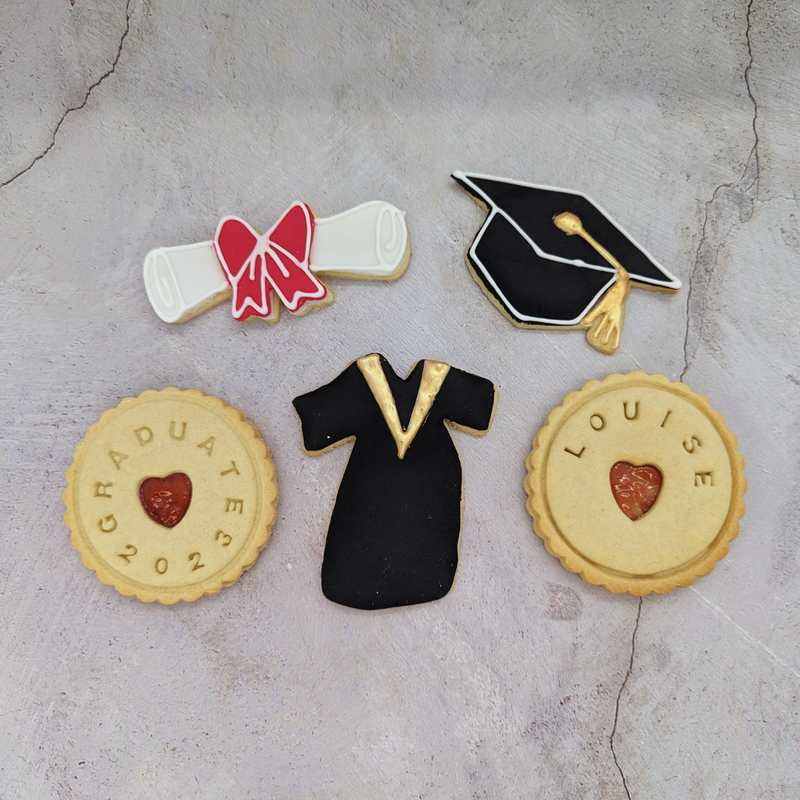 Personalised Graduation biscuits in a box