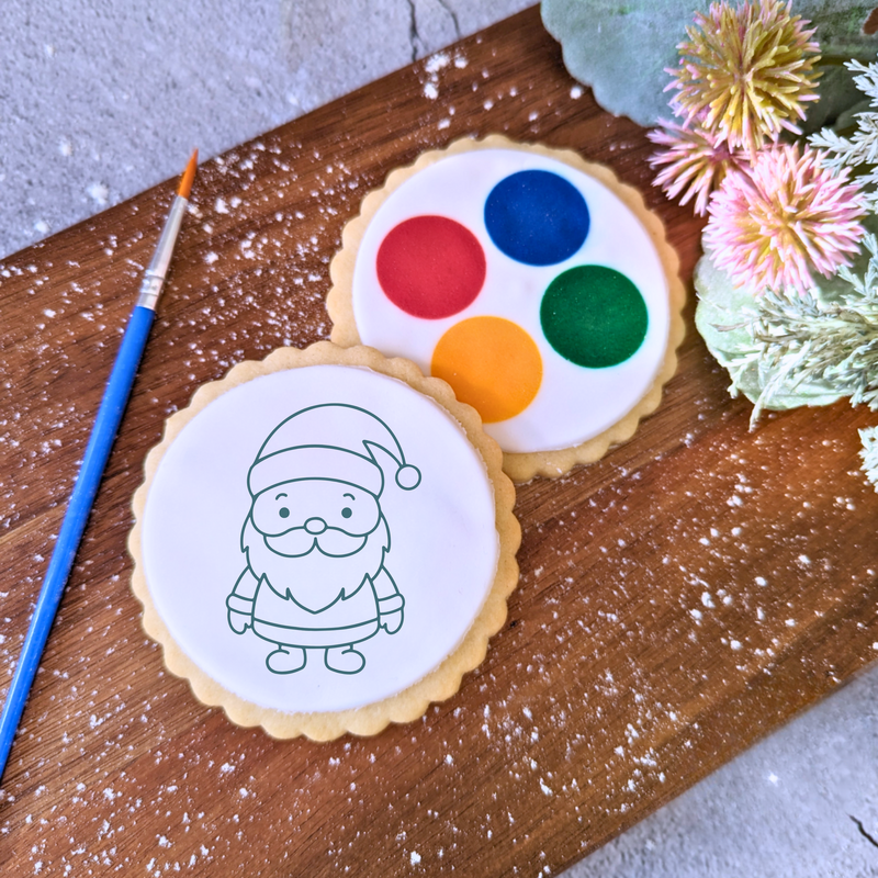 Personalise biscuits with painted icing! Fun DIY Painted Christmas Party Biscuits kit for parties and gifts.