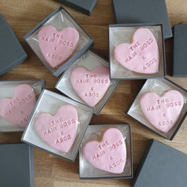 Bespoke fondant biscuits for The Hair Boss x ASOS