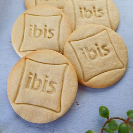 Branded biscuits for Novotel by The Biskery