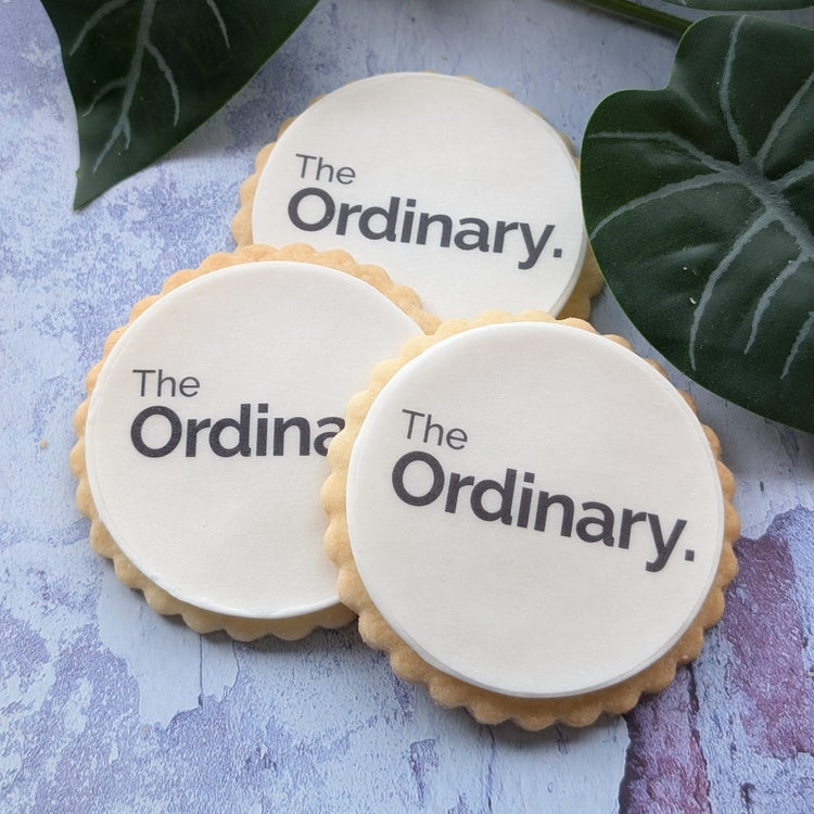 The Ordinary branded biscuits