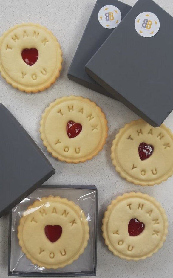 Collection of thank you biscuits