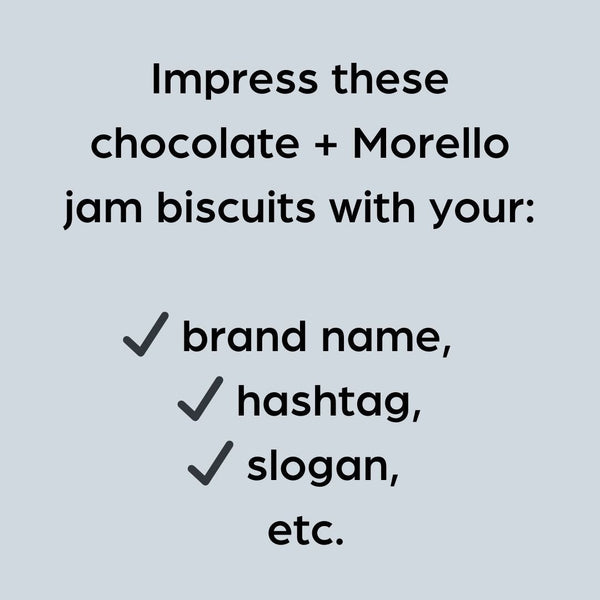 (10 - 100) Impressed Branded Chocolate Jam Biscuits - The Biskery