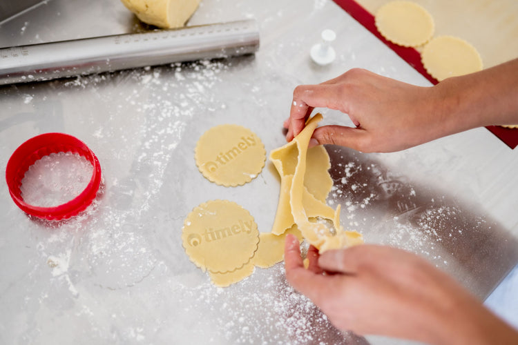 Baking biscuits in The Biskery