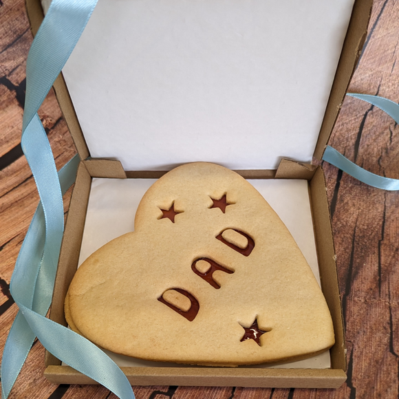 Giant Heart Biscuit for Dad