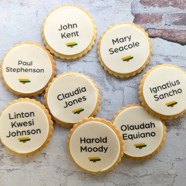 Mary Seacole, John Kent, Paul Stevenson, Linton Kwese Johnson, Harold Moody, Olaudah Equiano, Ignatius Sancho, Claudia Jones