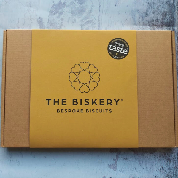 Personalised Welcome box of 12 biscuits in premium gift packaging