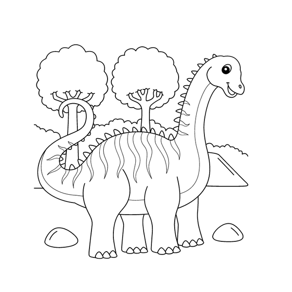 Black and white Diplodocus with intricate wing patterns, perched on a white background.