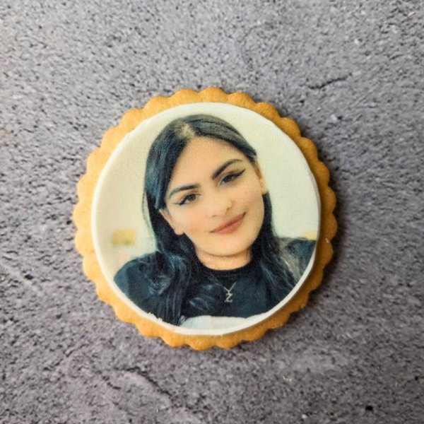 Personalised edible photo biscuits, perfect as a unique letterbox gift!