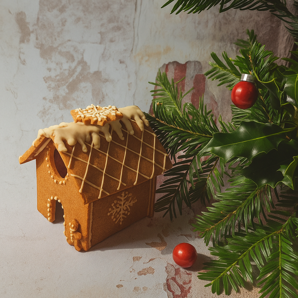 a small gingerbread house, perfect for creative and festive fun.