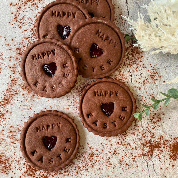 Happy Easter box of 6 chocolate biscuits from The Biskery