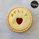 Award-winning Individual 'Name' Biscuit with a heart-shaped center