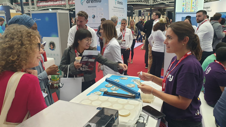 Live biscuit printing at conference in London