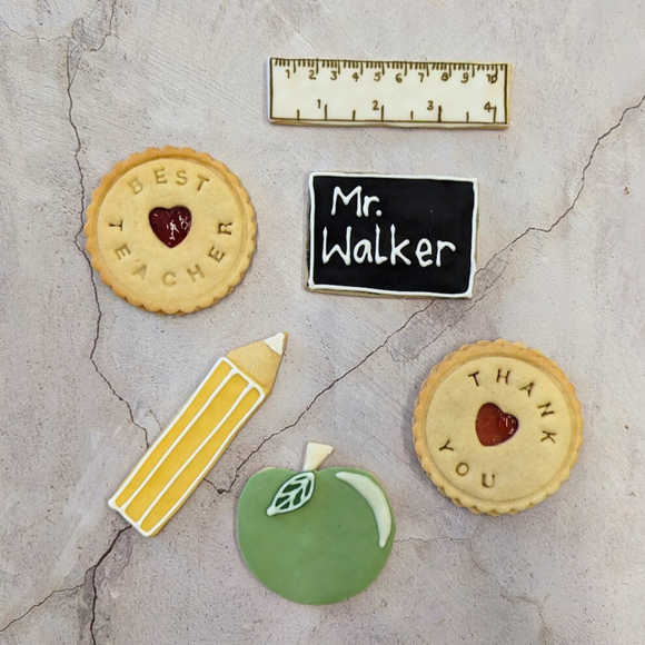 Thank You Teacher cookies from The Biskery
