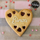 Giant Personalised Heart Cookie with the name Simon on it has. Handmade by The Biskery.