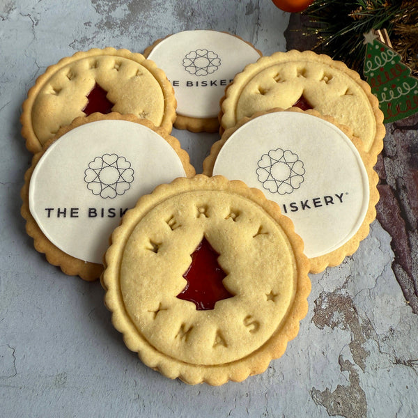 Merry Christmas corporate food gift branded and letterbox-friendly