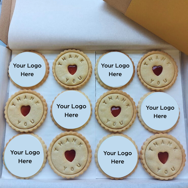 Thank You Branded Box of 12 Biscuits
