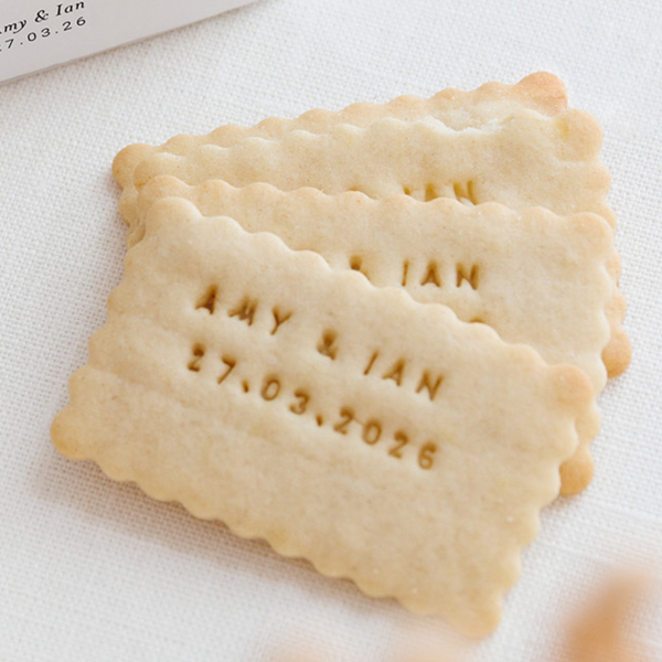Wedding Butter Biscuits with the date