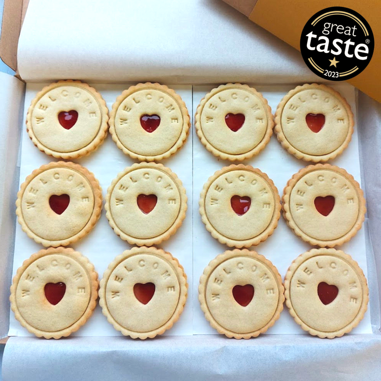  Welcome box of 12 biscuits  with welcome jam biscuits