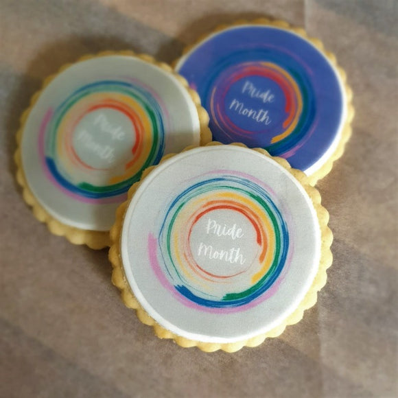 Wafer printed pride biscuits