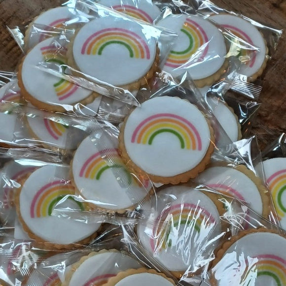 Rainbow designed pride biscuits