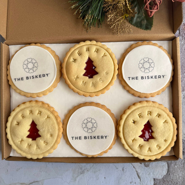 Branded Merry Christmas Biscuits - The Biskery