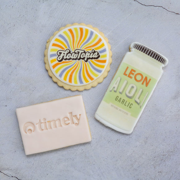 Collection of branded biscuits by The Biskery