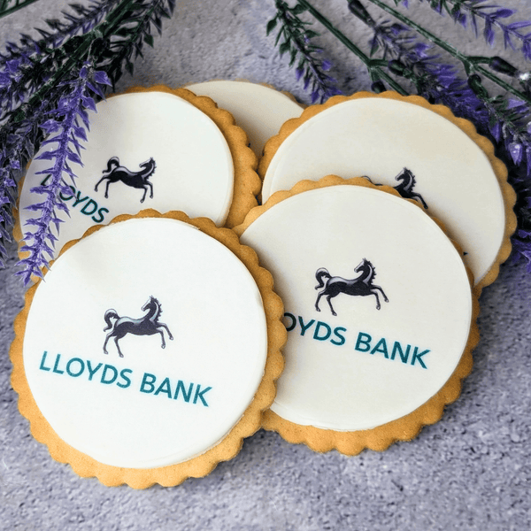 Company Logo Biscuits in Small Box - The Biskery