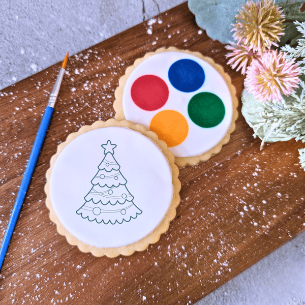 DIY Painted Christmas Party Biscuits - The Biskery