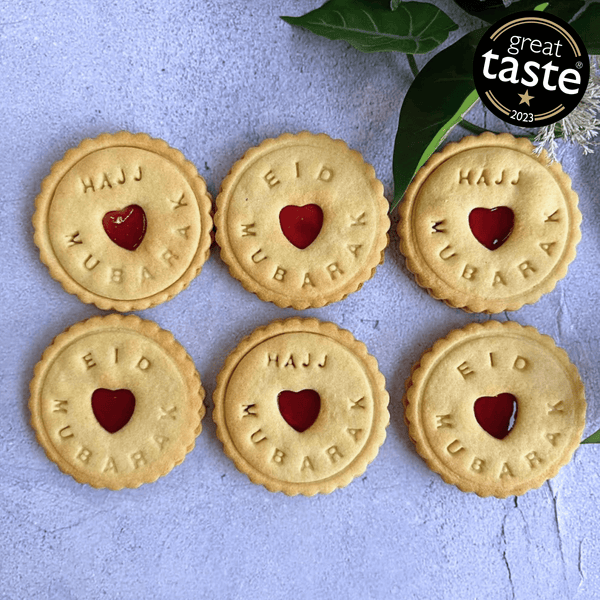 Eid & Hajj Mubarak Jam Biscuits – Box of 6 - The Biskery