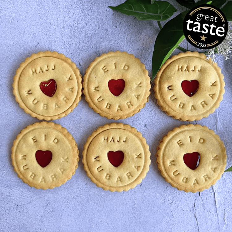 Eid & Hajj Mubarak Jam Biscuits – Box of 6 - The Biskery