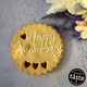 Giant Happy Anniversary Cookie - The Biskery