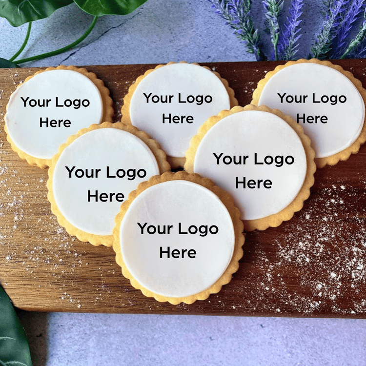 Gift Box of 6 Branded Logo Biscuits - The Biskery