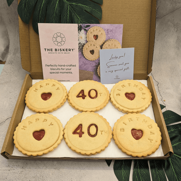 Happy 40th Birthday Biscuits - The Biskery