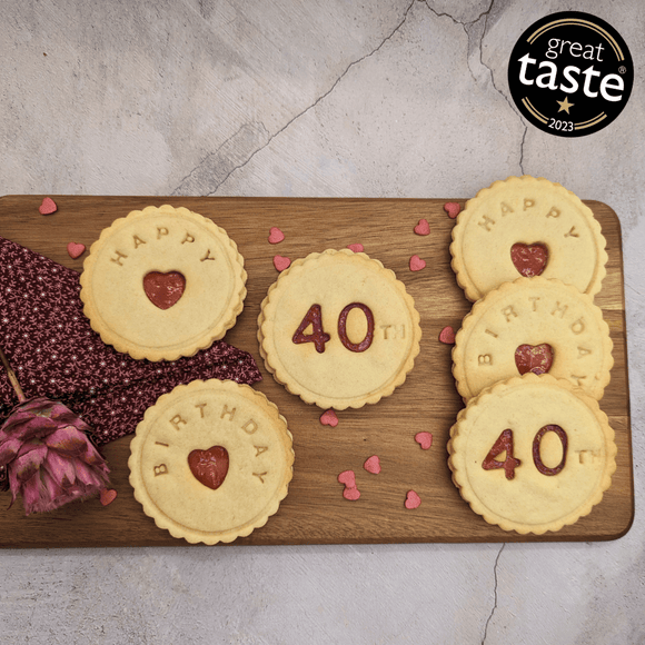 Happy 40th Birthday Biscuits - The Biskery