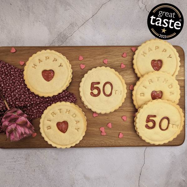Happy 50th Birthday Biscuits - The Biskery