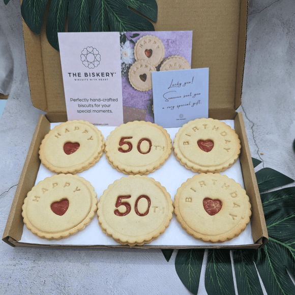Happy 50th Birthday Biscuits - The Biskery