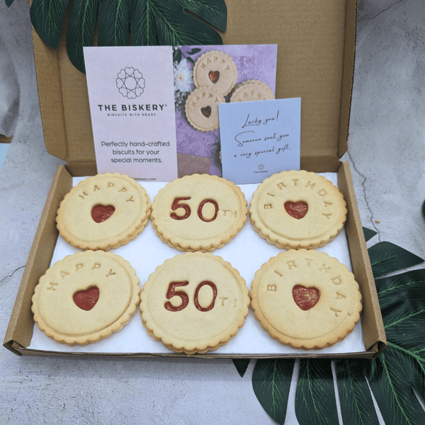 Happy 50th Birthday Biscuits - The Biskery