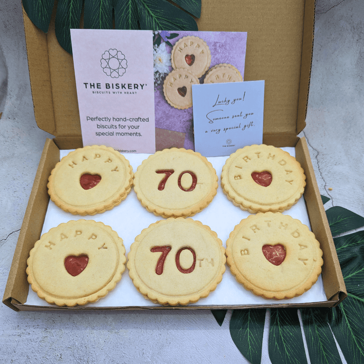 Happy 70th Birthday Biscuits - The Biskery