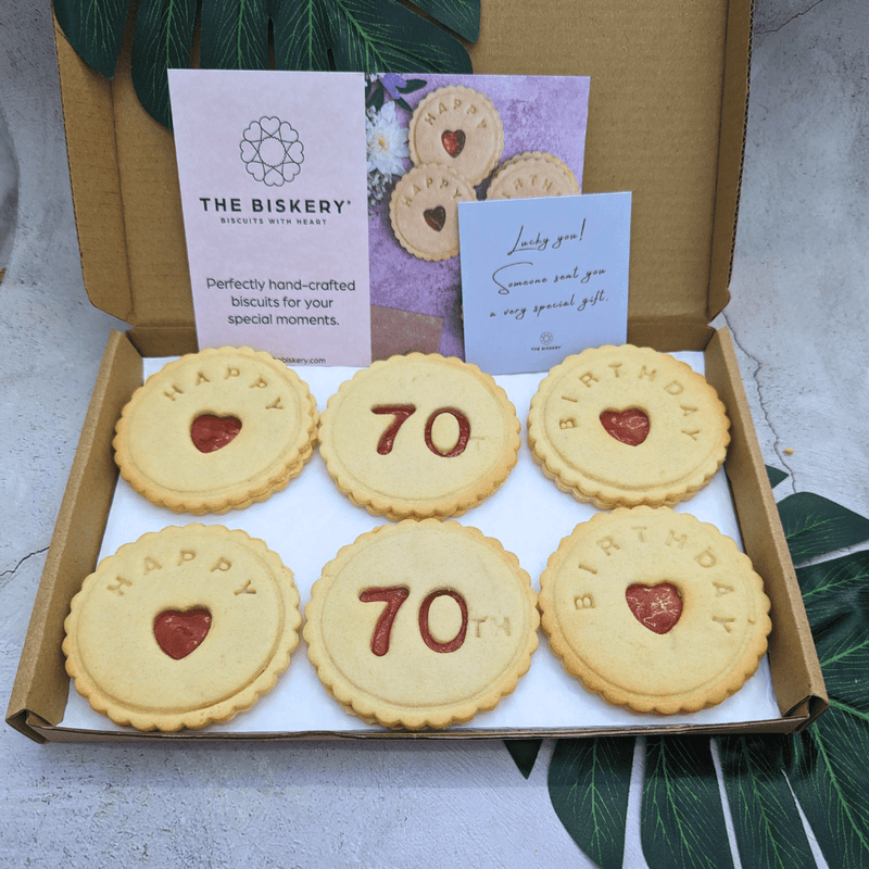 Happy 70th Birthday Biscuits - The Biskery