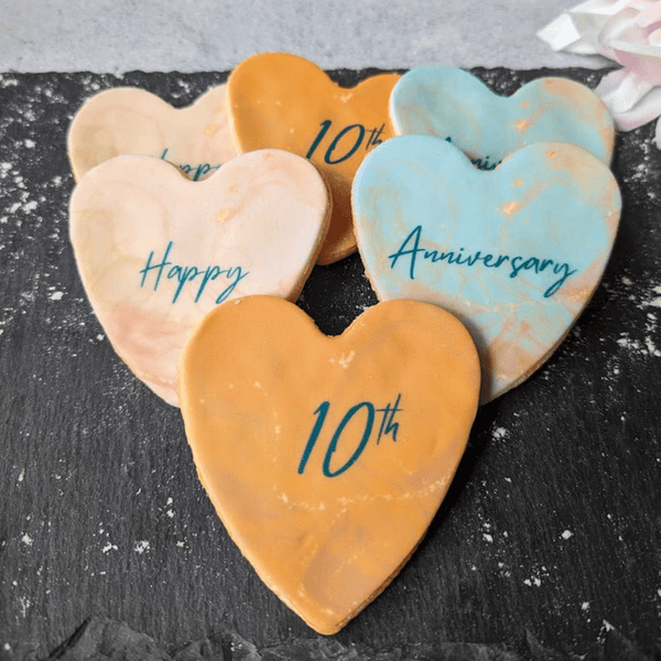 Iced Anniversary Biscuits - The Biskery