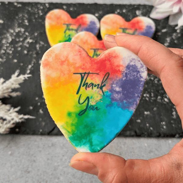 Iced Thank You Biscuits - The Biskery