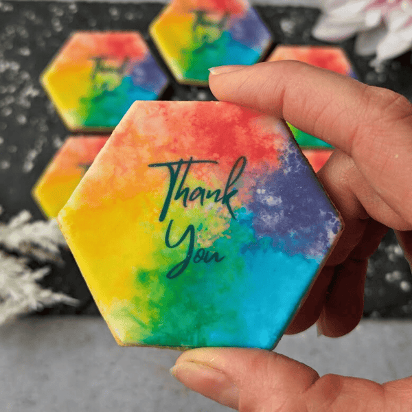 Iced Thank You Biscuits - The Biskery