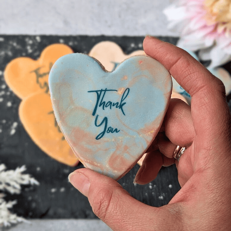 Iced Thank You Biscuits - The Biskery