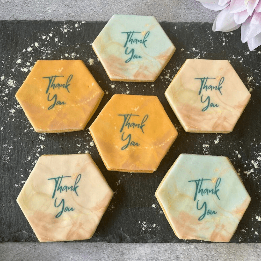 Iced Thank You Biscuits