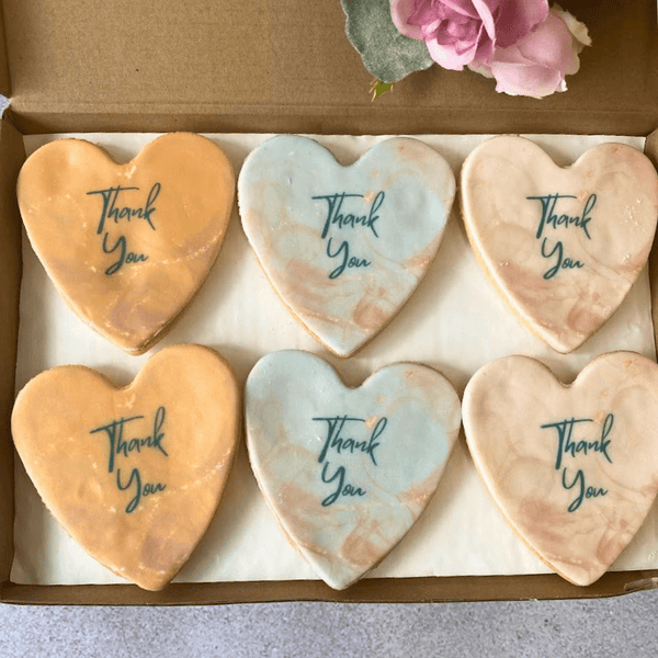 Iced Thank You Biscuits - The Biskery