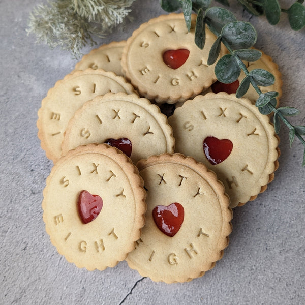Impressed Branded Jam Cookies - The Biskery
